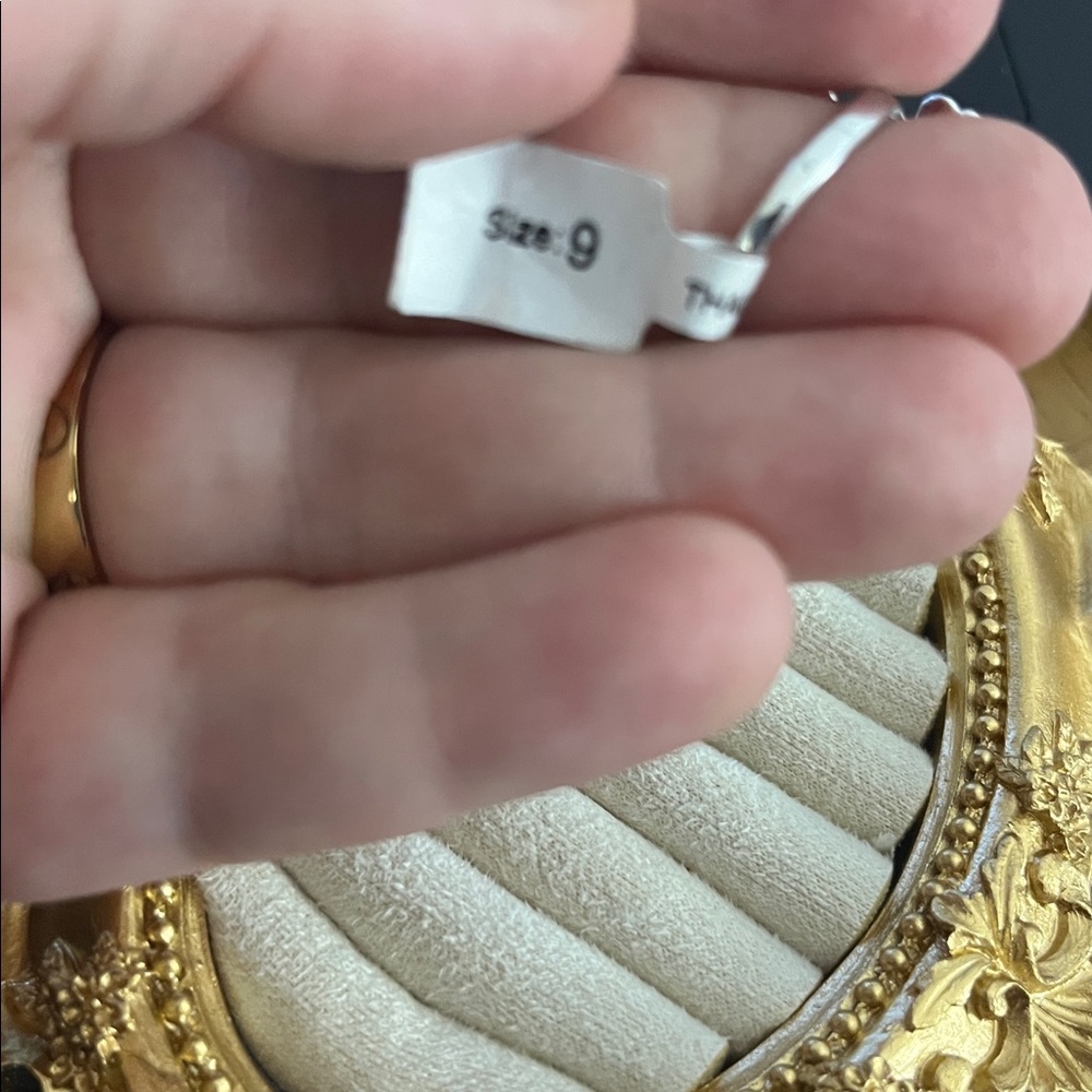 Vintage Rhodium Electroplated Cubic Zirconia - Picture 3 of 3